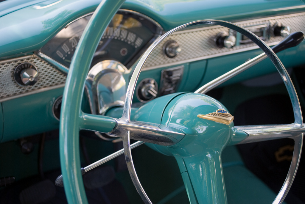 1955 Bel Air Steering Wheel Interior Of A 1955 Chevrolet B