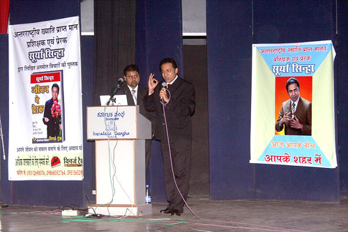 Surya Sinha delivering his lectures on Network Marketing | by Rajiv Gill