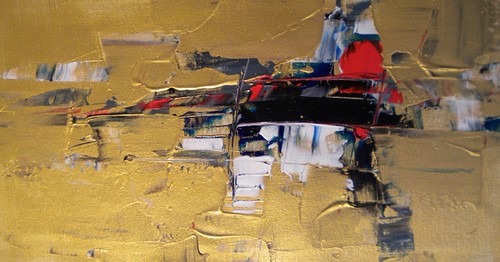 Small geometric cluster over golden yellow