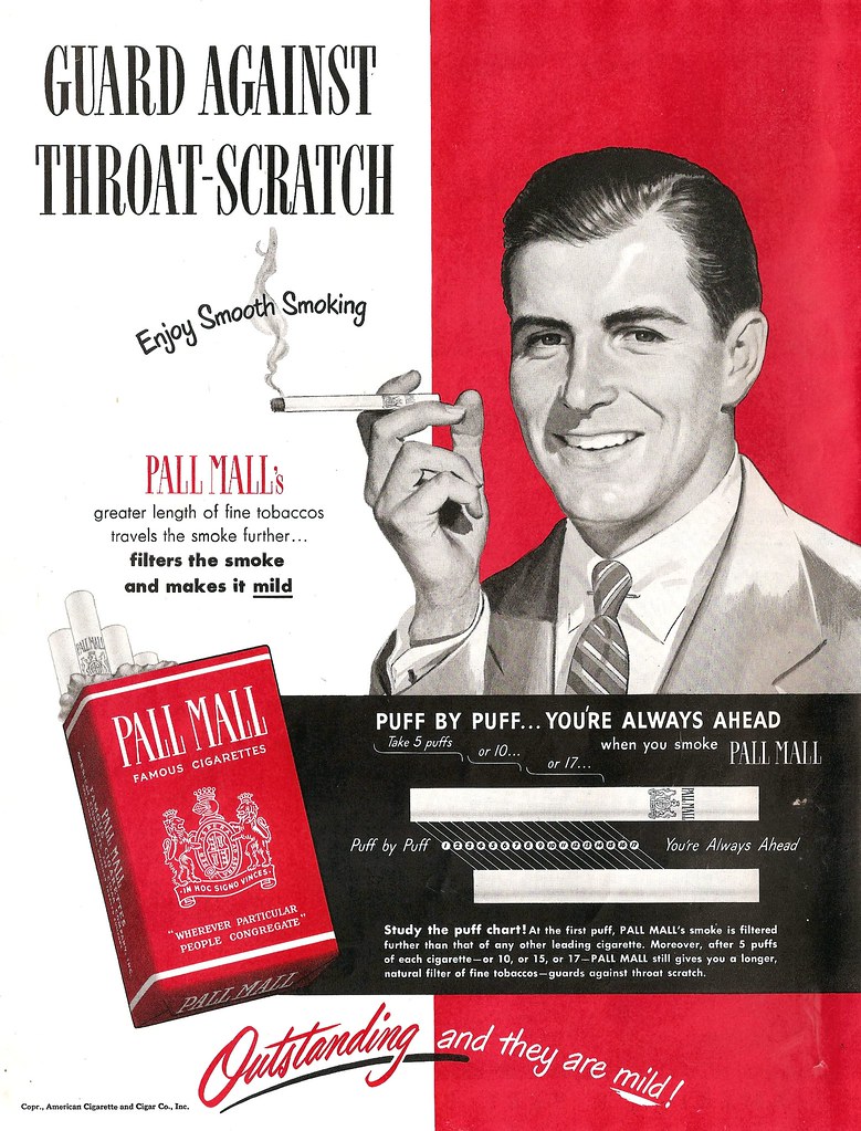 1950 Pall Mall Cigarettes Ad