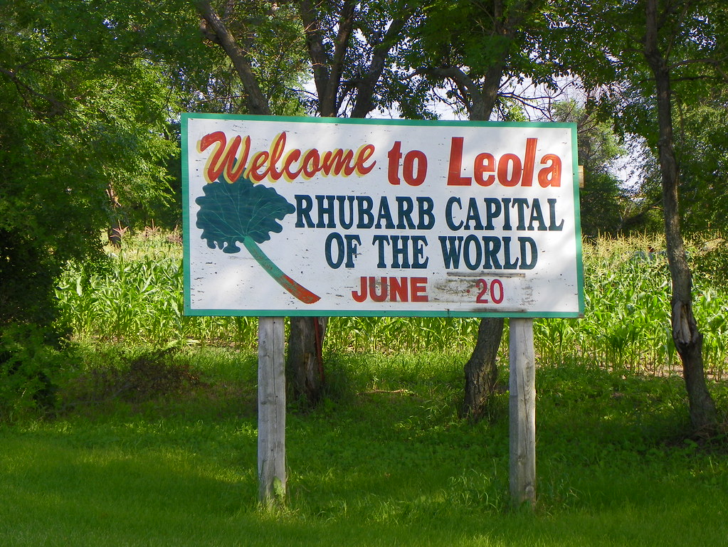 Welcome to Leola - Rhubarb Capital of the World. Photo by J. Stephen Conn; (CC BY-NC 2.0)