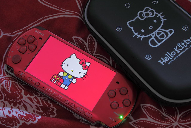 Hello Kitty themed Radiant Red PSP3003