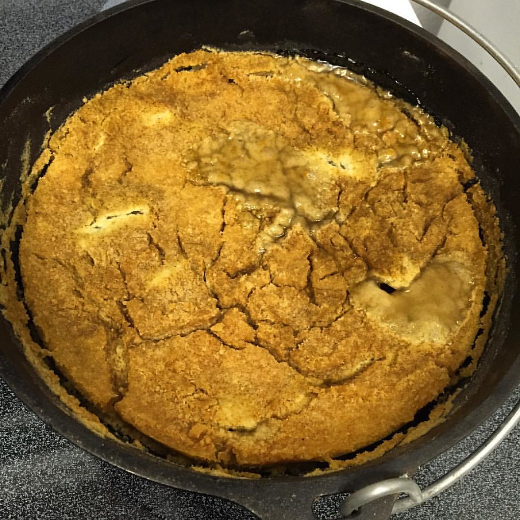@thecandyman254 made some Dutch oven cobbler. #yum #lodge | Flickr
