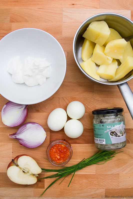 Potato Salad & Herring Canapés – Ορεκτικό με Πατατοσαλάτα και Ρέγκα