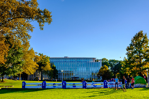The Fence with Hunt Library in background