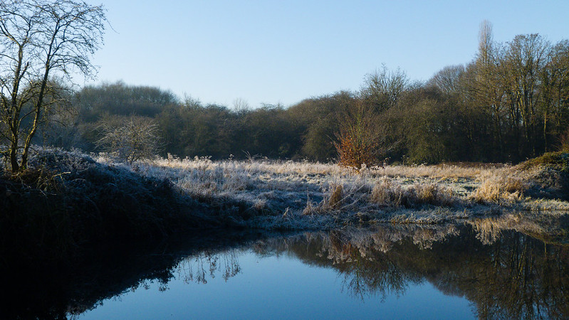 Wintry canal scene, Compton