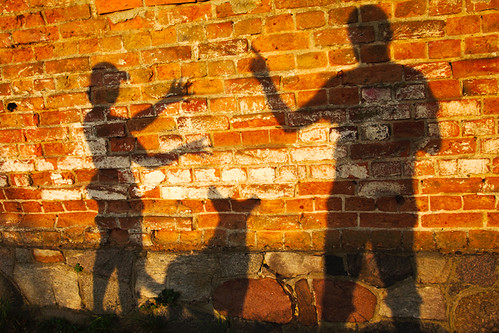 Abracadabra by Olgierd Pstrykotwórca, dog pies shadow cień brick wall cegła mur ściana słońce zachódsłońca sunset sun gf1 panasonicgf1 mic