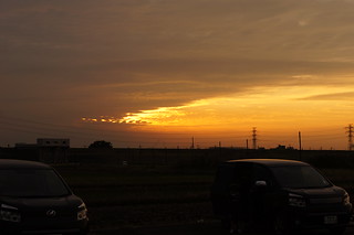 荒川の夕日 Sunset at Arakawa