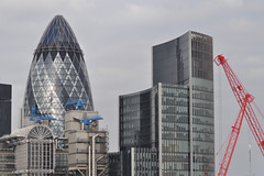 30 st mary axe and willis building from the monument
