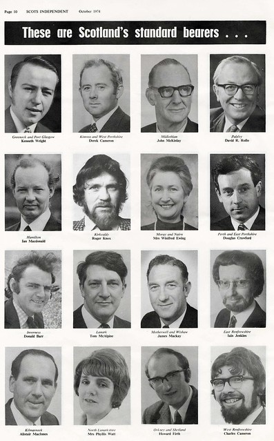 SNP Candidates October 1974 General Election