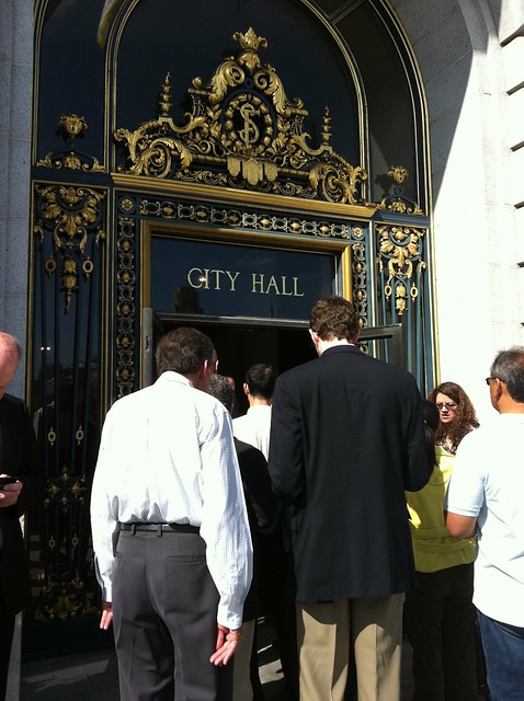 City Hall has been cleared @sdwiener & others going in as drill winds down