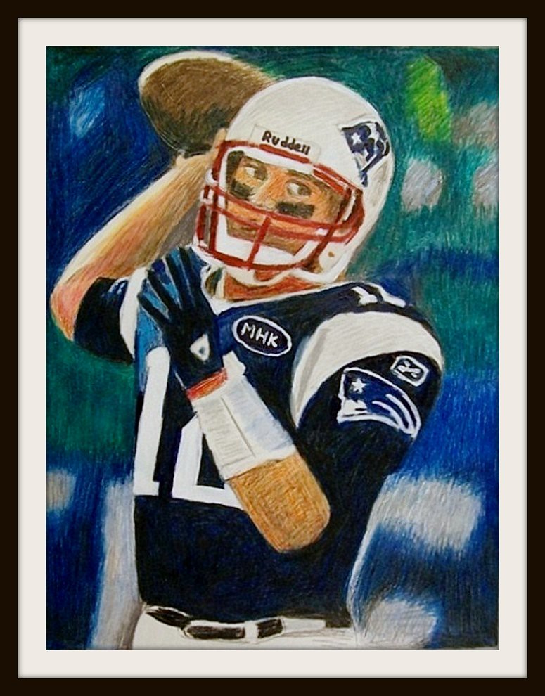 TOM BRADY #12 - Drawing by snc145 (2011) - The Photography Of Drawing Also by snc145