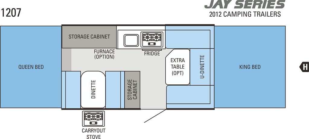 2012 Jayco Jay Series FP 1207 Floor Plan for 2012 Jayco