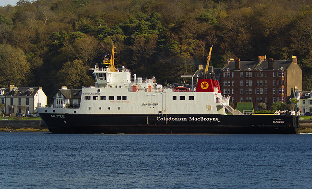 Calmac Ferry MV Argyle Heads Out of Rothesay