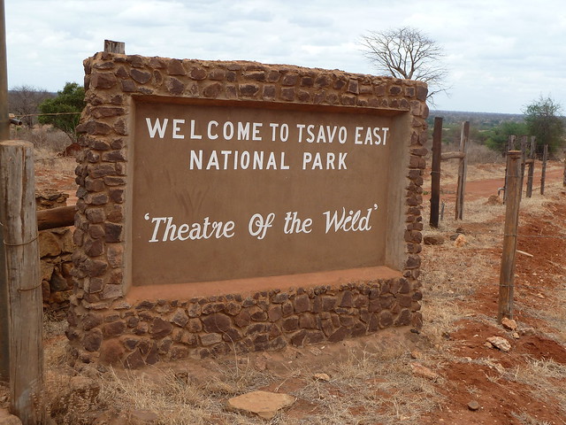 The entrance to Tsavo East, Kenya