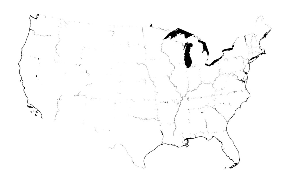 Blank Us Map With Rivers