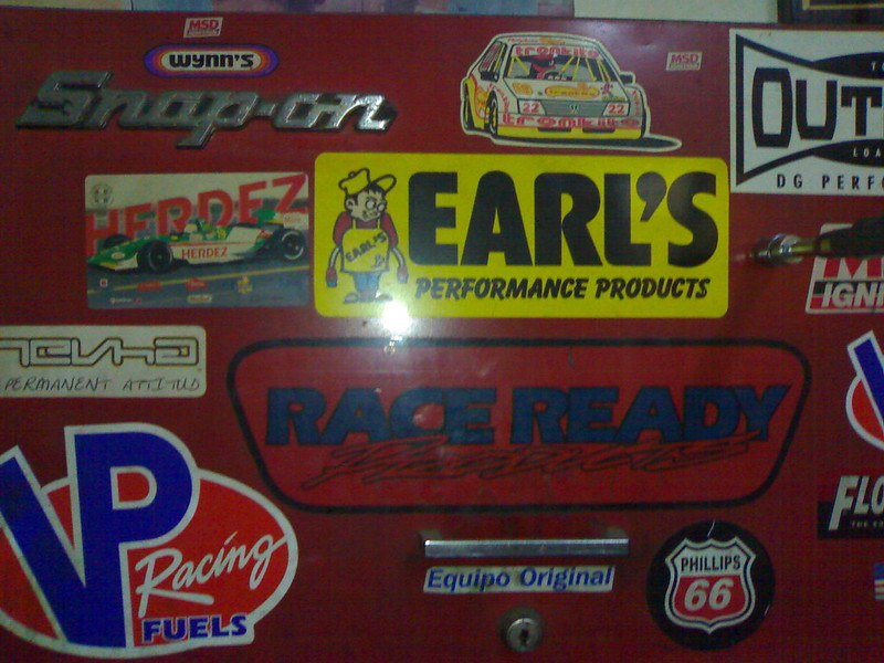 stickers on tool box