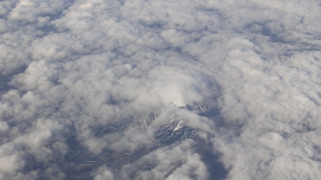 Clouds over mountains
