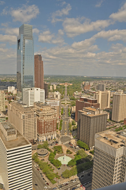 View from Philadelphia City Hall - Benjamin Franklin Parkway