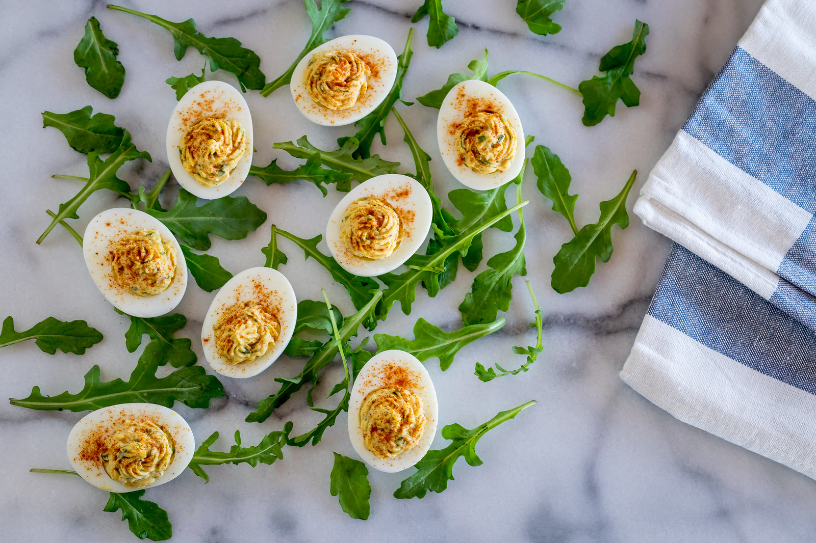 tangy, delicious deviled eggs