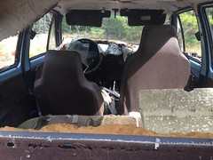 Car graveyard - VW Golf interior