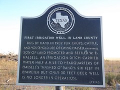 First Irrigation Well In Lamb County, Lamb County, Texas Historical Marker