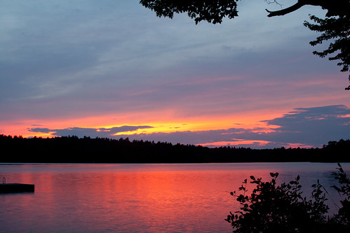 sunset usa lake night screensaver clear quantabacook