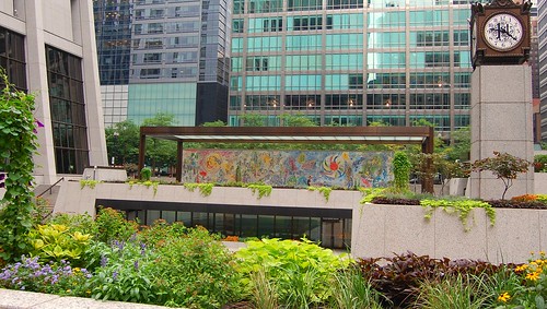 Marc Chagall's Four Seasons Mosaic in Chicago's Exelon Plaza by UGArdener