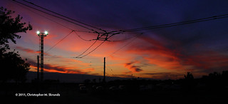 Sunset on the trolley wires 2