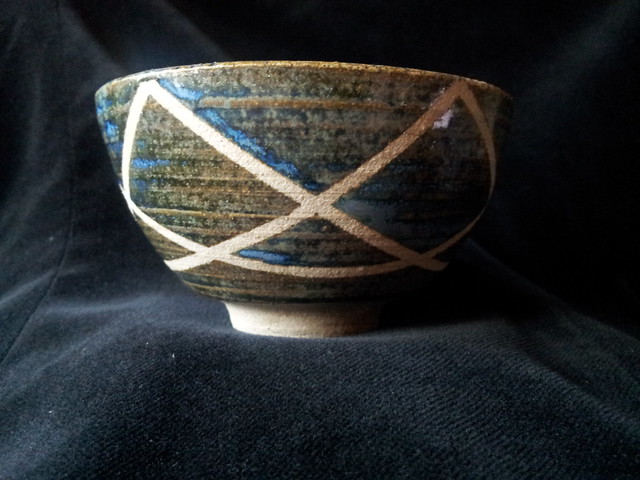 blue tea bowl