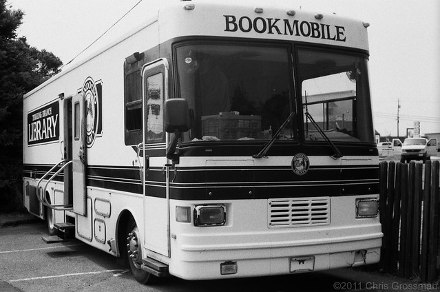 Mendocino County Bookmobile - Traveling Branch Library - Gualala - Olympus 35SP - Acros 100