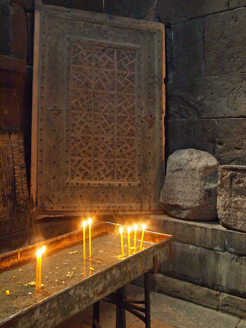 Candles-Inside-Saint Hripsime Church-Armenia