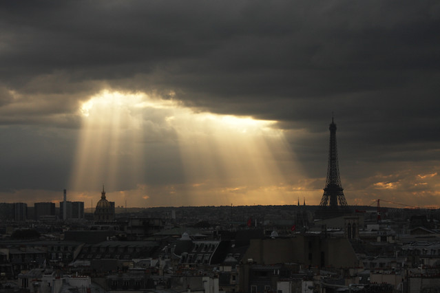 Eiffel Tower sunburst - Paris - France