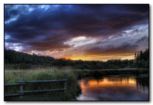 Sunset on the Little Spokane River by Roger Lynn, "We live only to discover beauty. All else is a form of waiting."
~ Kahlil Gibransunset co