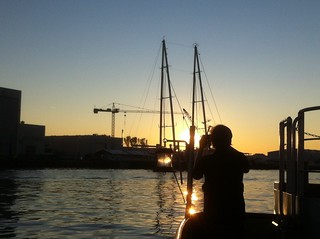 Gustav shooting the RW at sunset