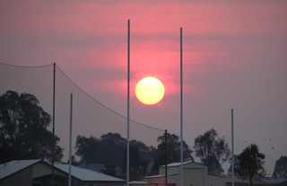 Sunset - 18th September, 2011 - 5.36pm - Mother Nature Kicks a Goal.