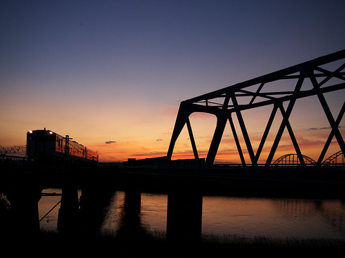 sunset orange train lumix railway hachinohe 夕暮れ 夕焼け 八戸 八戸線