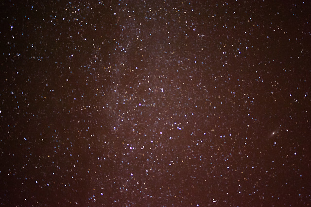 Star field with galaxy