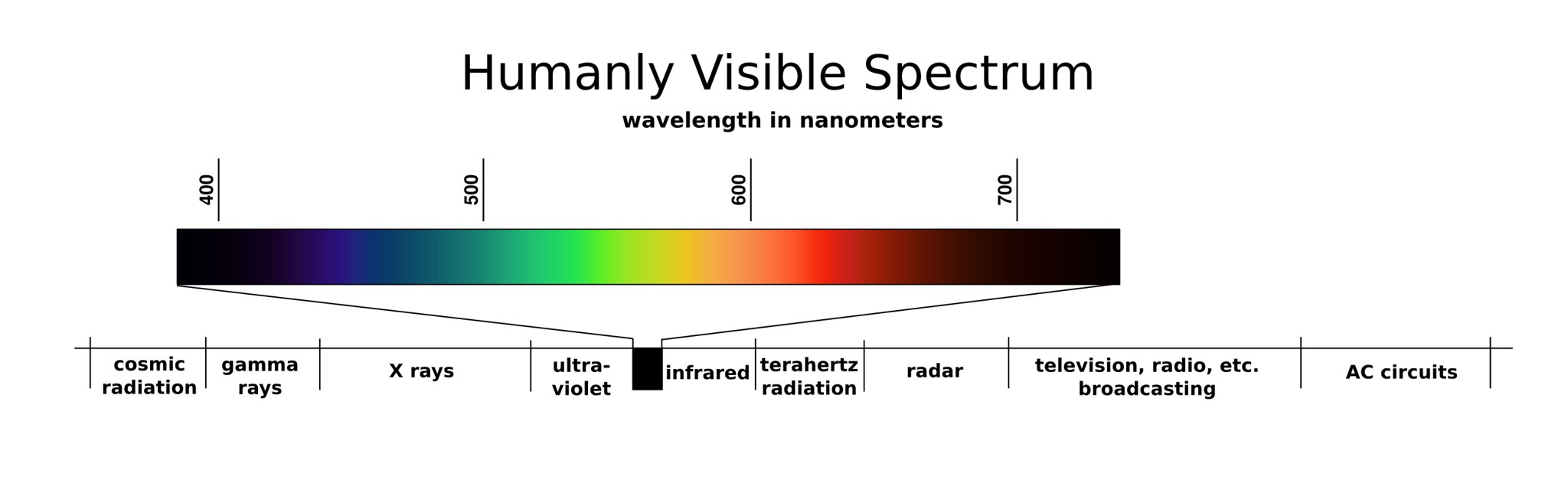 Human Spectrum Notes Electromagnetic Spectrum Visible To Humans
