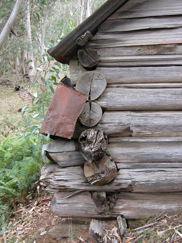 Construction detail of cattlemens' log hut | phunnyfotos | Flickr