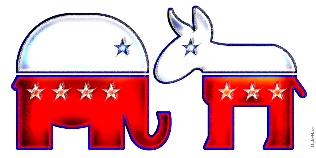 Republican Elephant & Democratic Donkey - Icons
