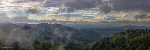 italien panorama nebel natur berge landschaft toskana wälder