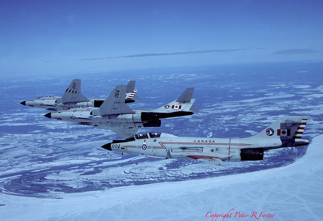 McDonnell CF-101F Voodoo's 101002, CF-101B 101064 & CF-101F 101003 425 Sqn CF 13-04-84