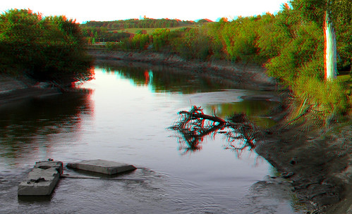 stereoscopic flood anaglyph iowa anaglyphs aftertheflood redcyan 3dimages 3dphoto bigsiouxriver 3dphotos 3dpictures jeffersonbridge