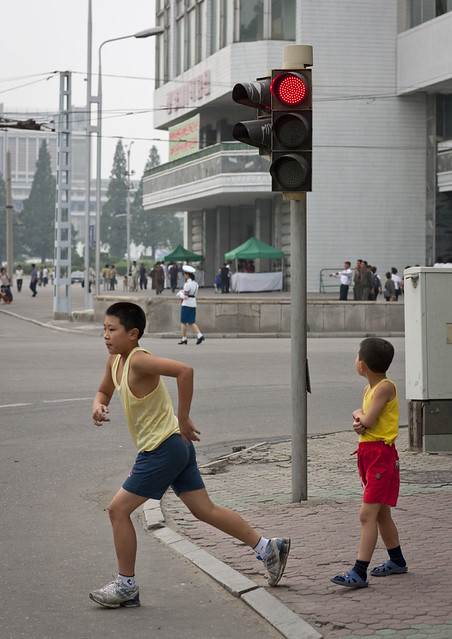 Stoplight in Pyongyang - North Korea