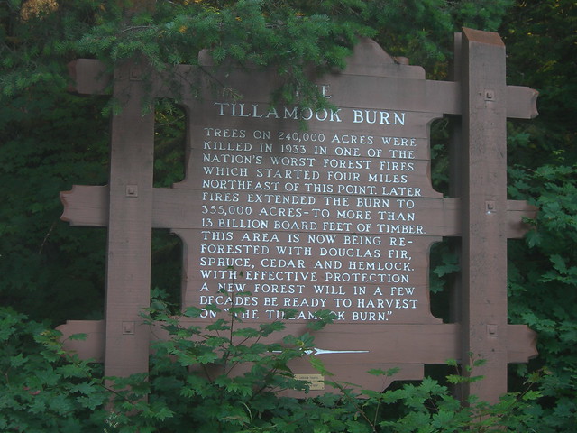 The Tillamook Burn Historic Marker