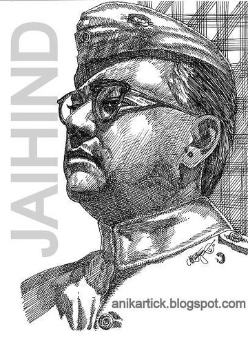NETHAJI SUBASH CHANDRA BOSE in my Portrait Art - Artist An… | Flickr