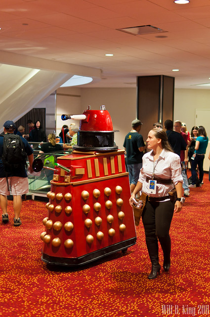 Dalek takes a Stroll through the Lobby