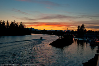 Somass River at sunset-2
