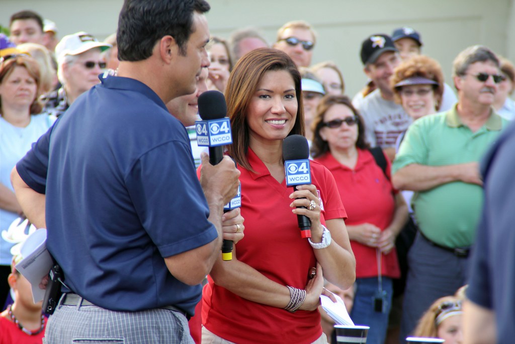 WCCO TV, Amelia Santaniello and Frank Vascellaro @ the 2011 MN State Fair. ©